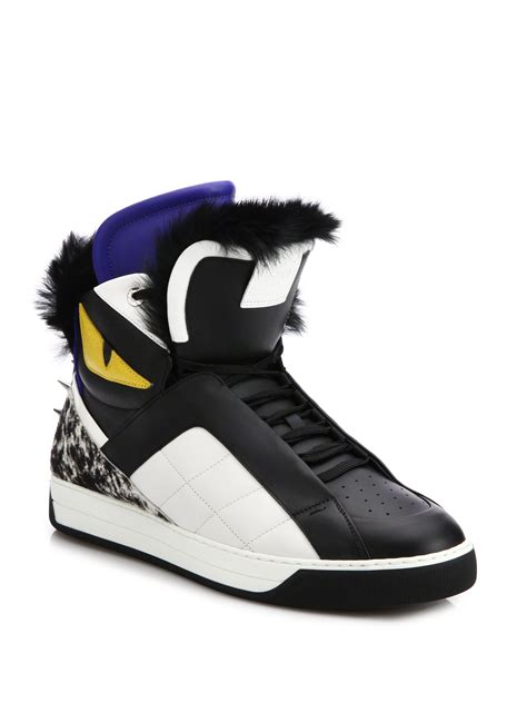 fendi sneakers fur